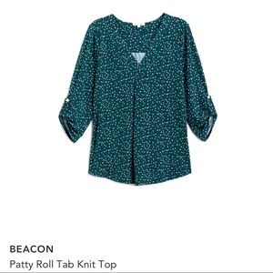 Beacon L liquid knit top